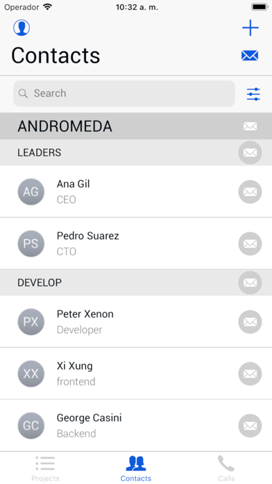 Working Group Lists Screenshot