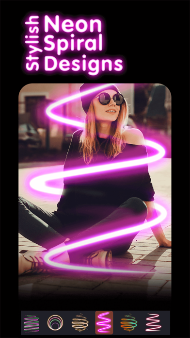 Screenshot #1 pour Neon Photo Editor Spiral Photo