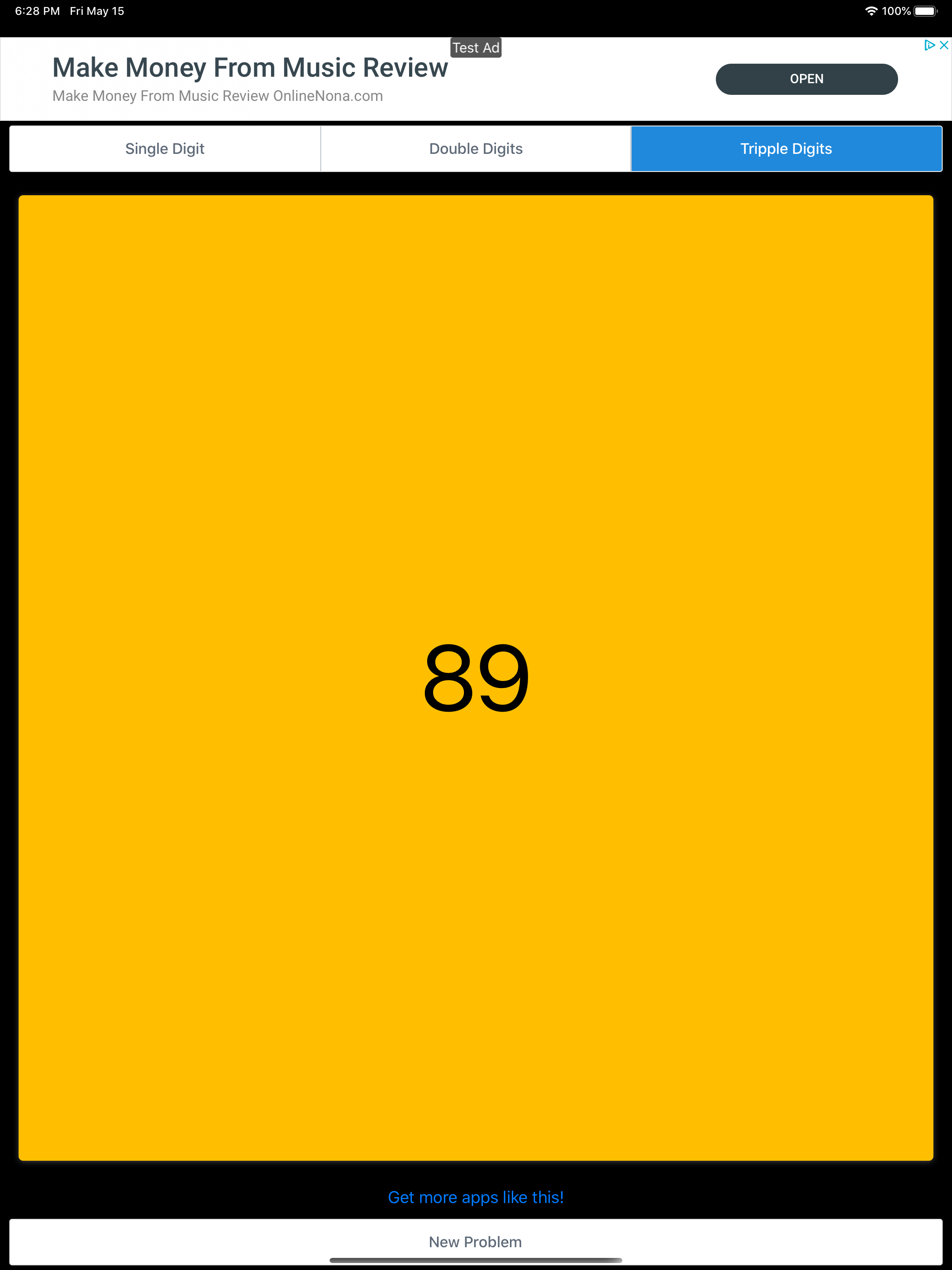 Subtraction Math Flashcards