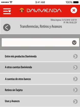 Screenshot 5 Empresas Davivienda Móvil iphone