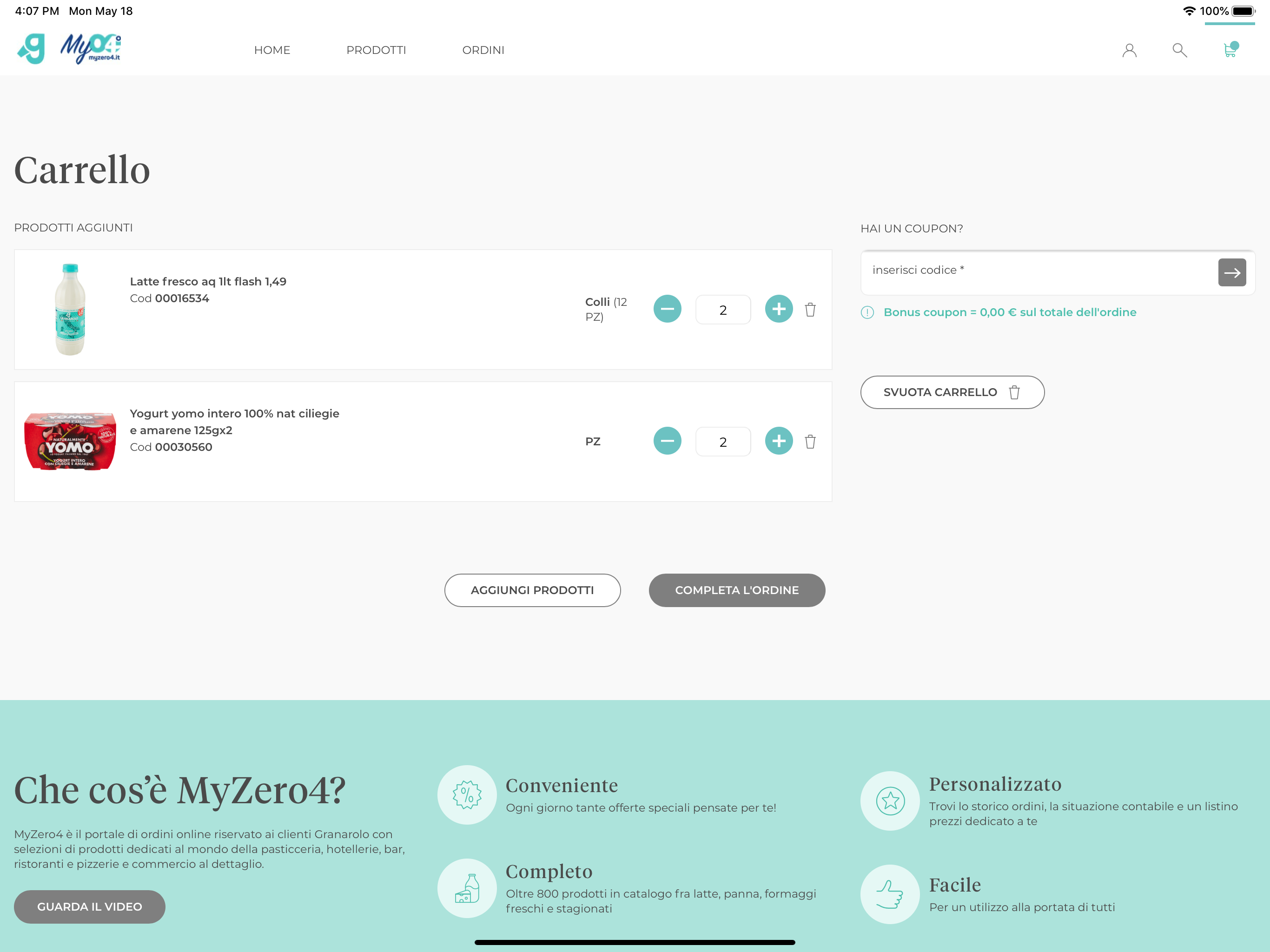 MyZero4 – shopping facile b2b