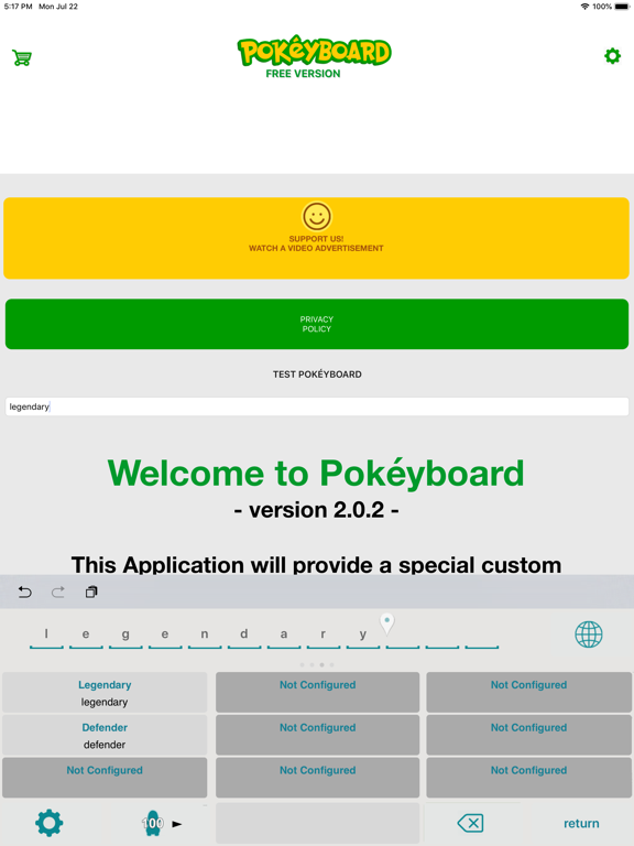 Pokéyboard iPad screenshot 4 - Utilities app
