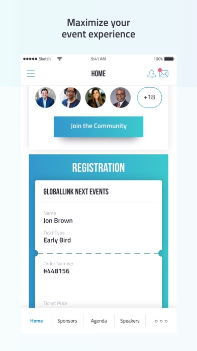 GlobalLink NEXT Events Screenshot