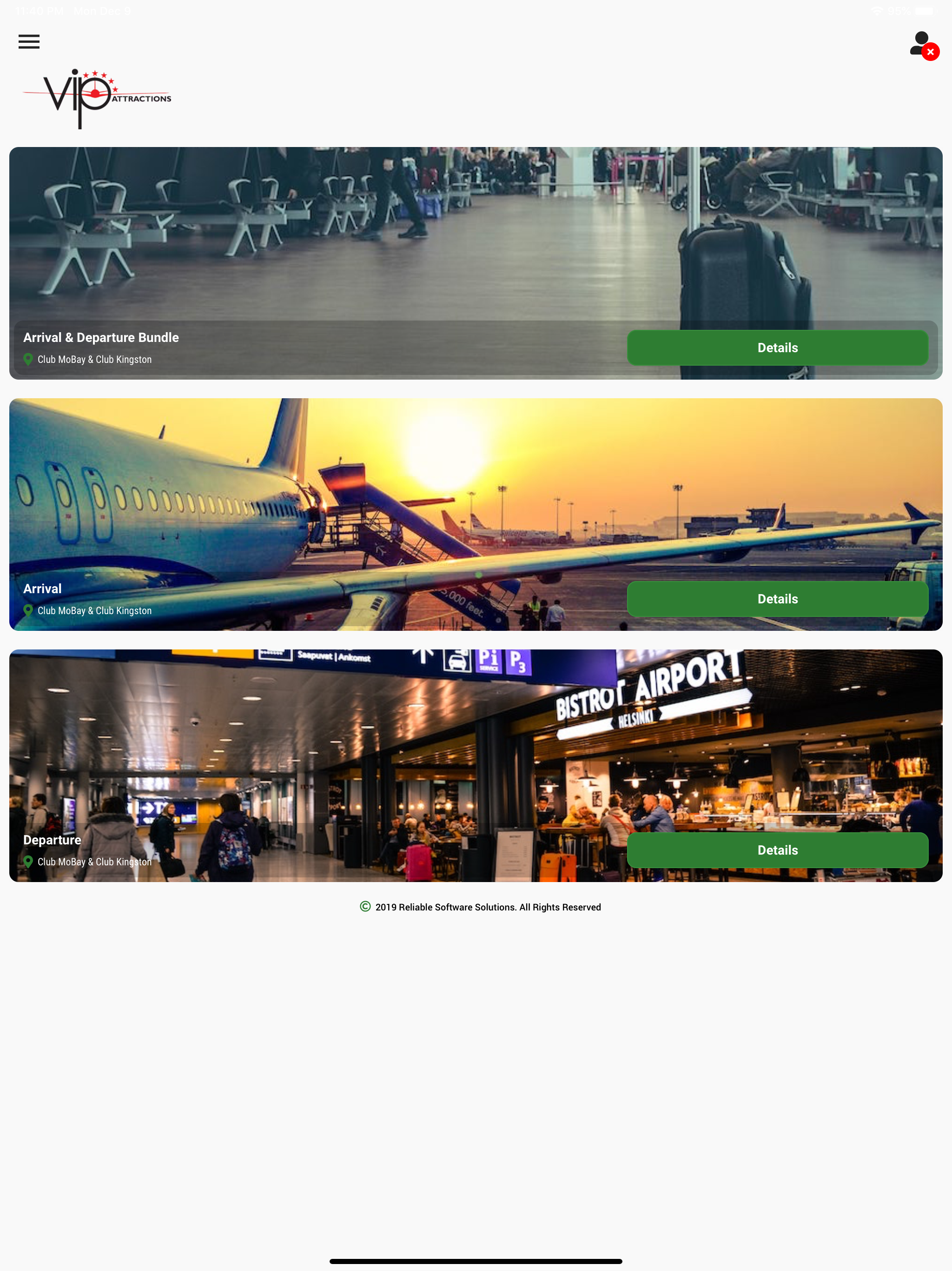 VIP Attractions Booking App