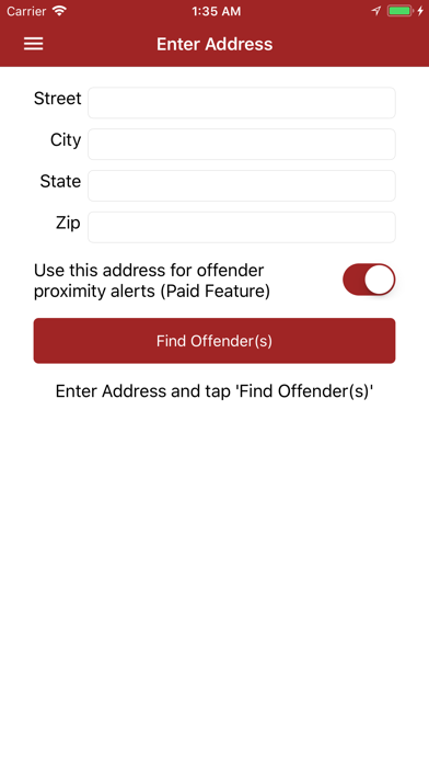 Offender Locator Screenshot