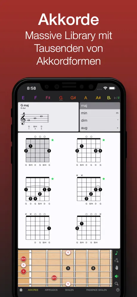 Guitar Gravitas Akkorde Skalen