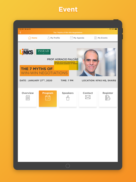 KFAS Events iPad screenshot 4 - Education app