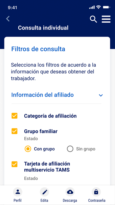 App screenshot