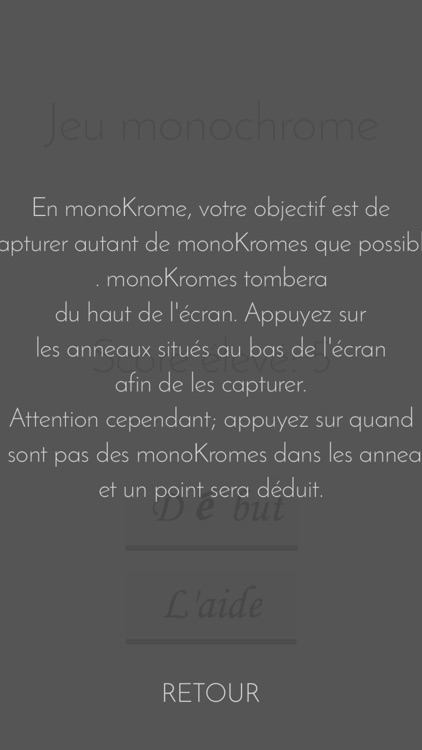 Jeu monochrome