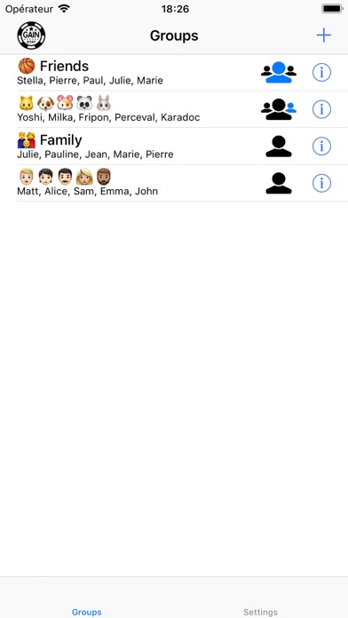 Gain Stat app screenshot