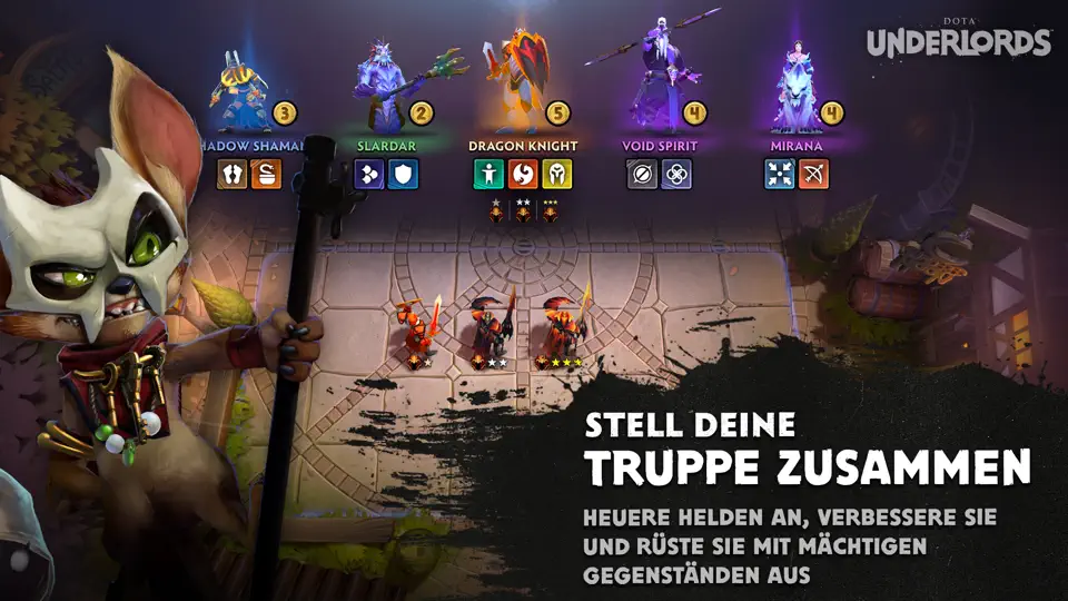 Screenshot von Dota Underlords auf dem iPhone 3