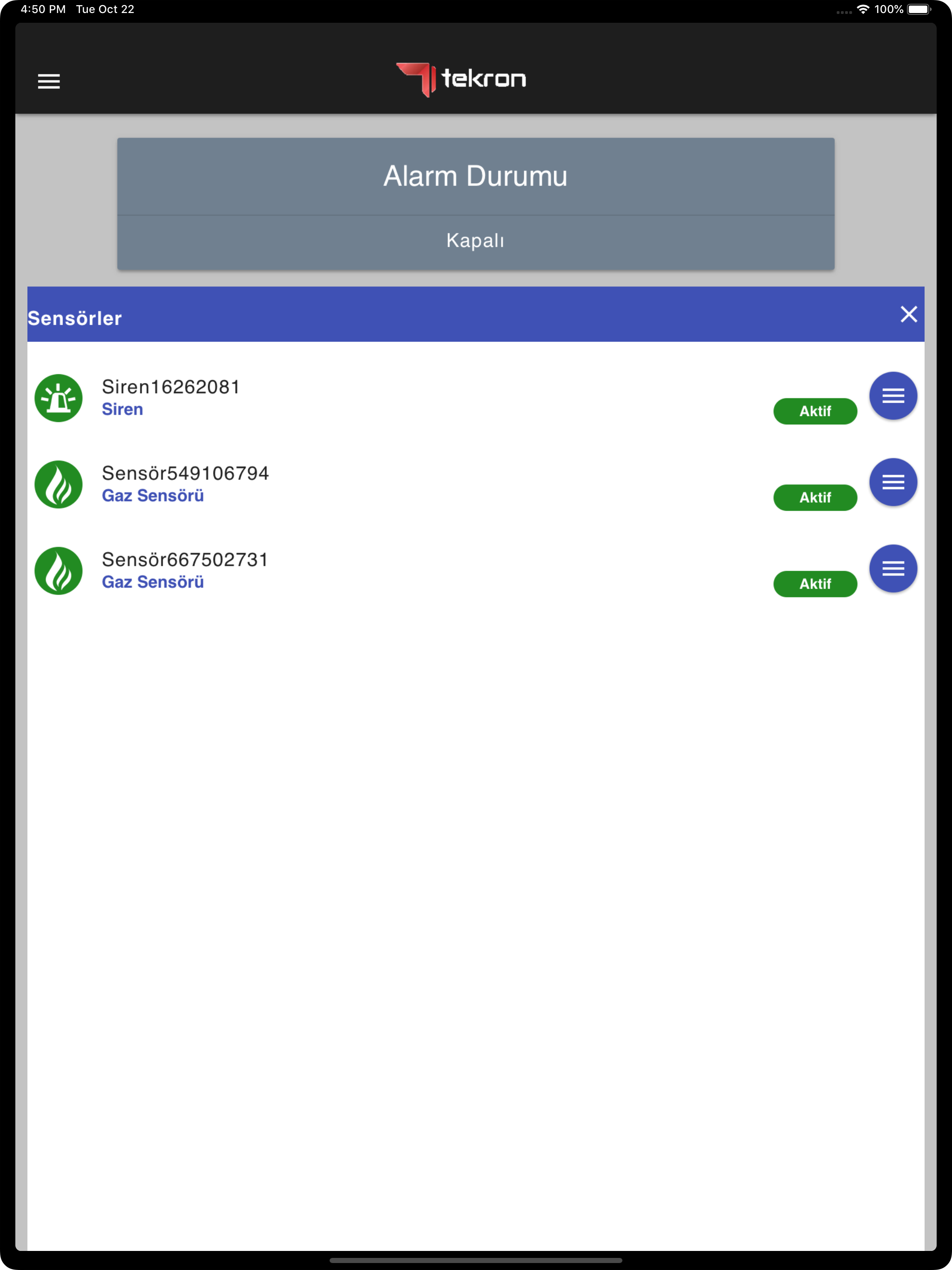Tekron Alarm