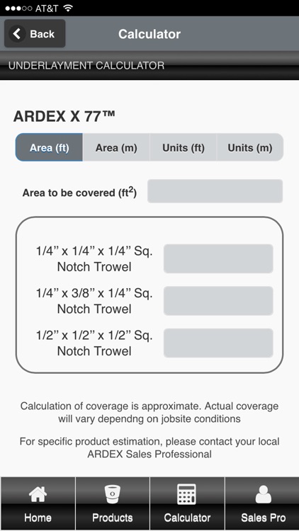 ARDEX Americas Product Calc screenshot-3