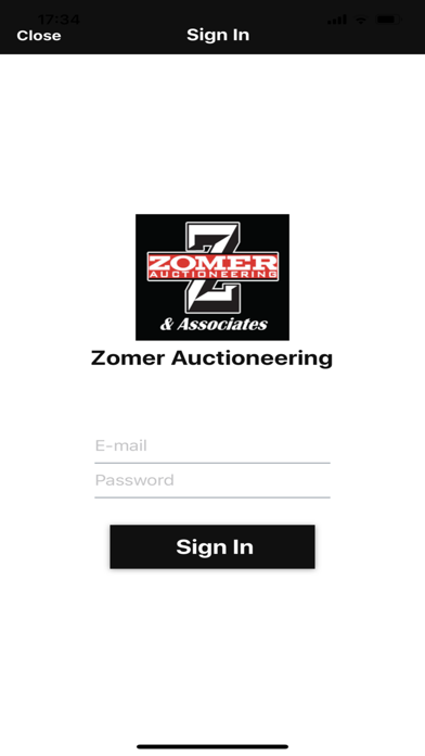 Zomer Auctions Live Screenshot