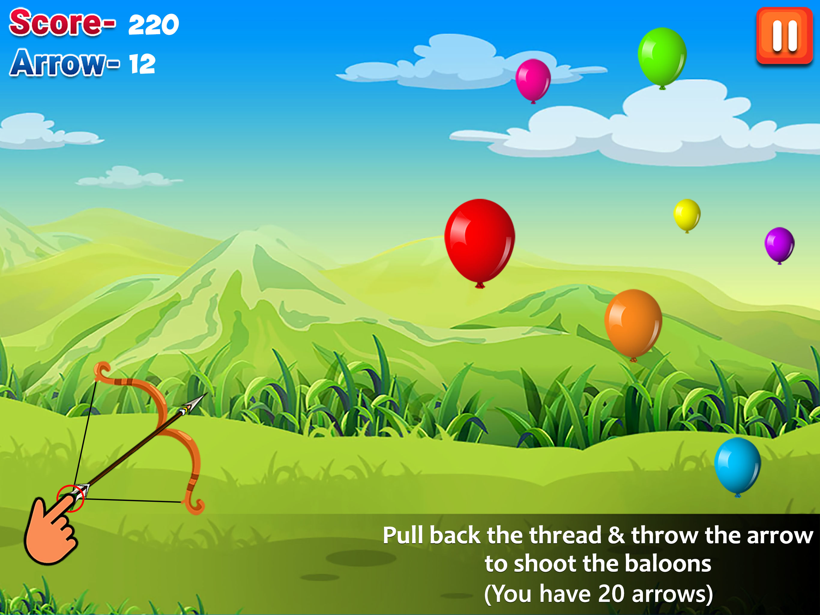 Balloon Shooting - Bow & Arrow