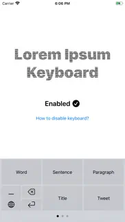 How to cancel & delete lorem ipsum keyboard 1
