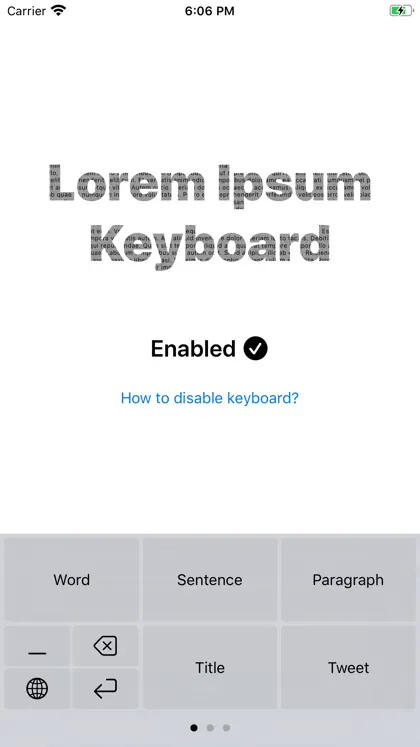 Capture d'écran 4 sur 4 de Lorem Ipsum Keyboard