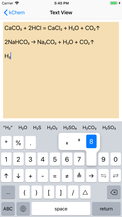 Screenshot #2 pour kChem - Chemistry Keyboard