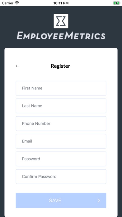 EmployeeMetrics ETA screenshot 2