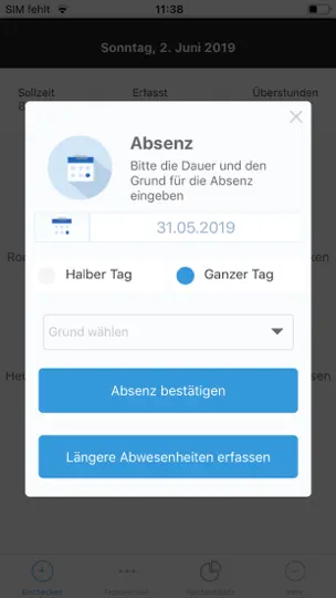 Screenshot von Staff Times - My Time auf dem iPhone 5