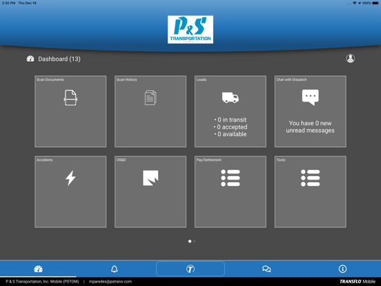 PS Logistics iPad screenshot 1 - Business app