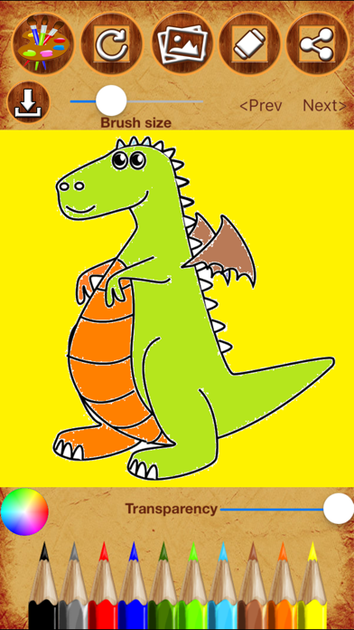 Screenshot #2 pour Dragon Coloring Drawing Book