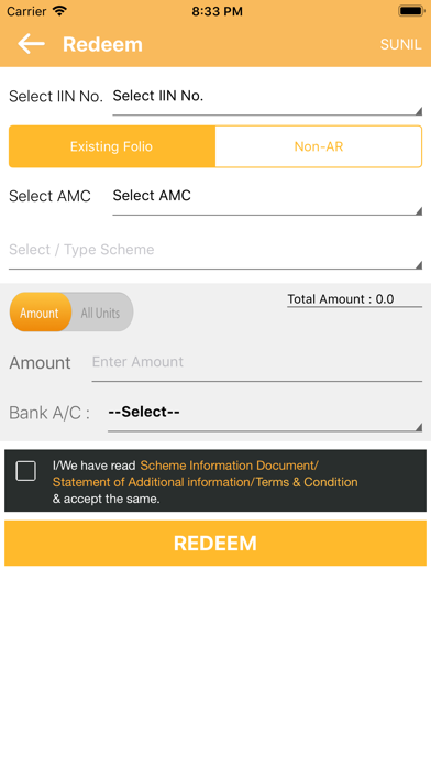 AnandRathi MutualFunds–Client Screenshot