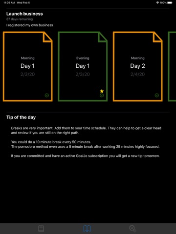 GoalJo - Goal Journal iPad screenshot
