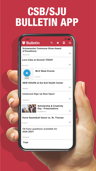 Screenshot #1 pour CSB/SJU Bulletin