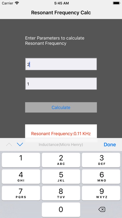 Resonant Frequency Calc screenshot-4