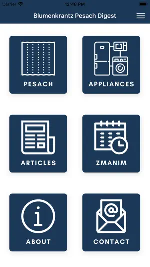 Blumenkrantz Pesach Digest screenshot 1