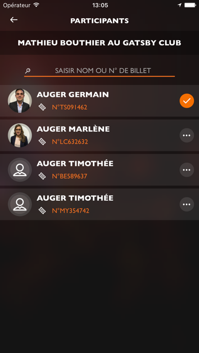Vite Inscrit Screenshot