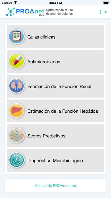 PROAnet app iPhone screenshot 1 - Medical app