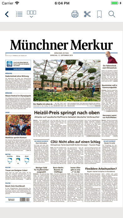 Münchner Merkur ePaper Screenshot
