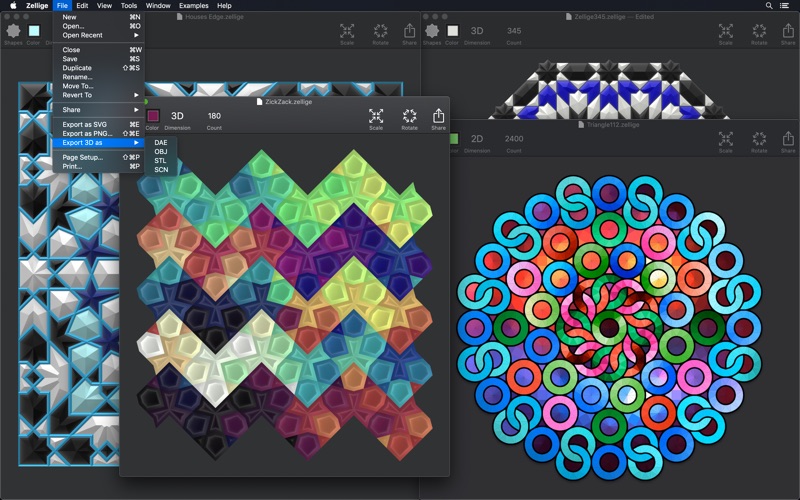 Zellige Polygon Mosaic Design screenshot