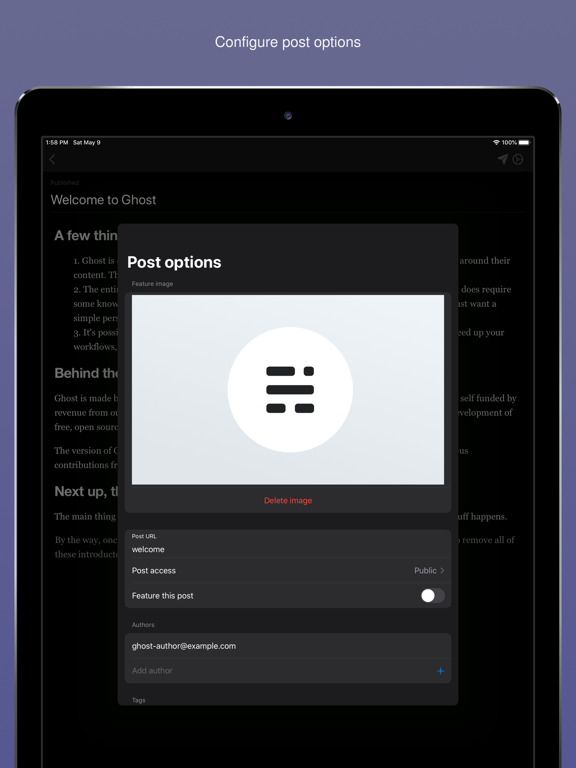 Screenshot #5 pour Publisher for Ghost