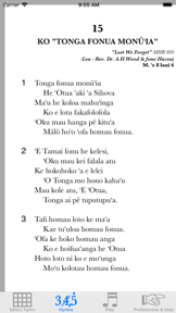 Tongan hymns FWC screenshot
