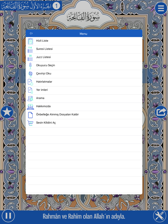 Kuran & Meal Oku ve Dinle iPad screenshot 7 - Book app