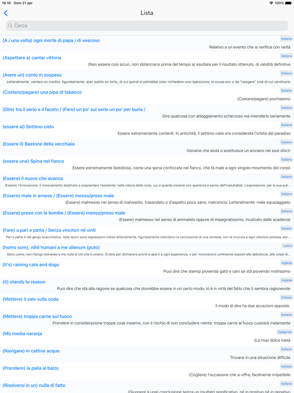 Frasi Fatte - Glossario iPad screenshot 4 - Reference app