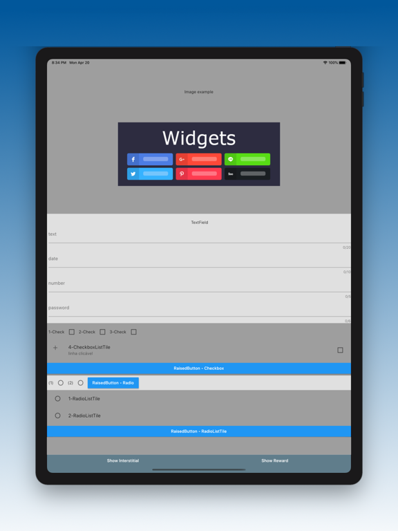 Screenshot #4 pour Mobile flutter widgets