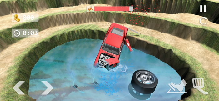 Car Crash Test Leap of Death