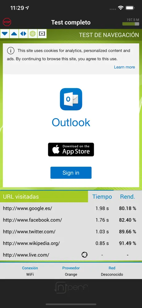 nPerf : speed test velocidad