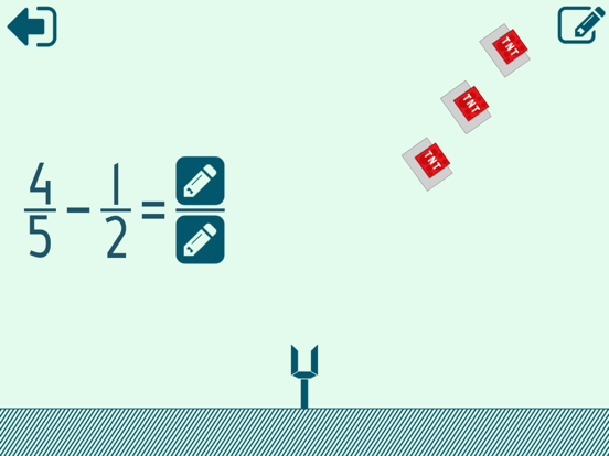 Math Shot Subtract Fractions iPad screenshot