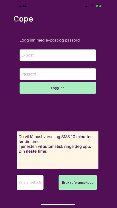 Cope - psykologtime og drop-in Screenshot