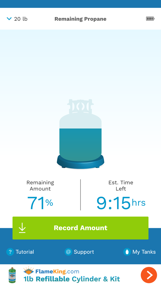 #7. Smart Propane Scale (iOS) 来自: FlameKing, Inc.