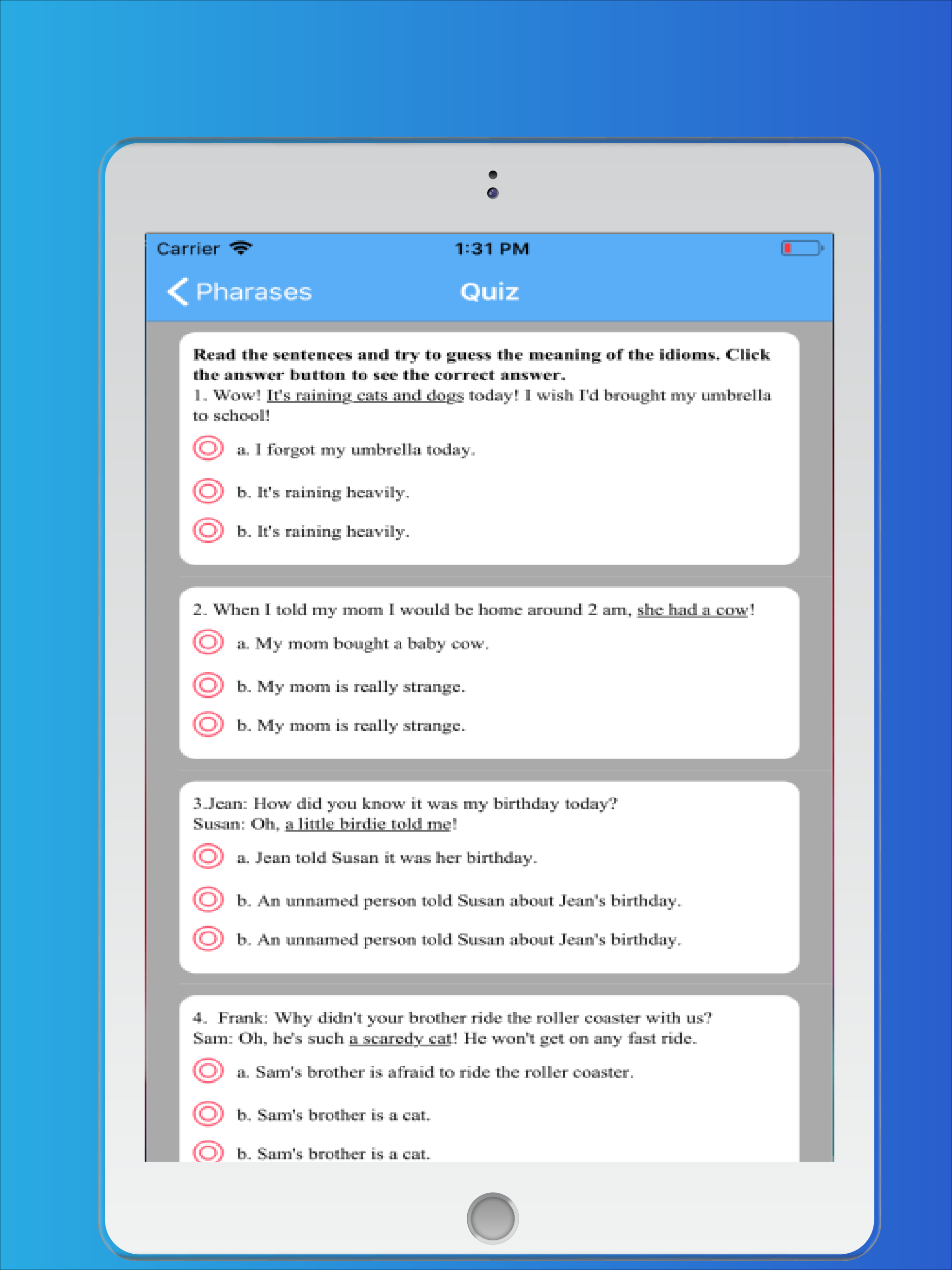 English Idioms & Phrases