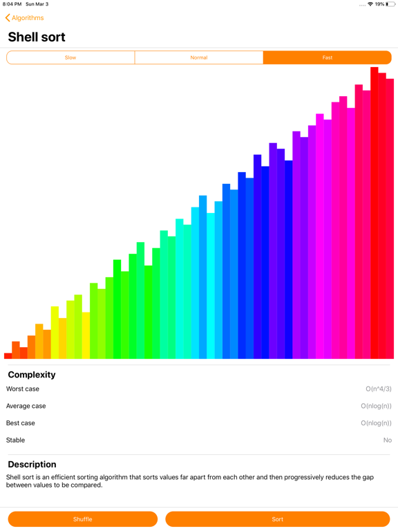Screenshot #6 pour Sorting algorithms visualised