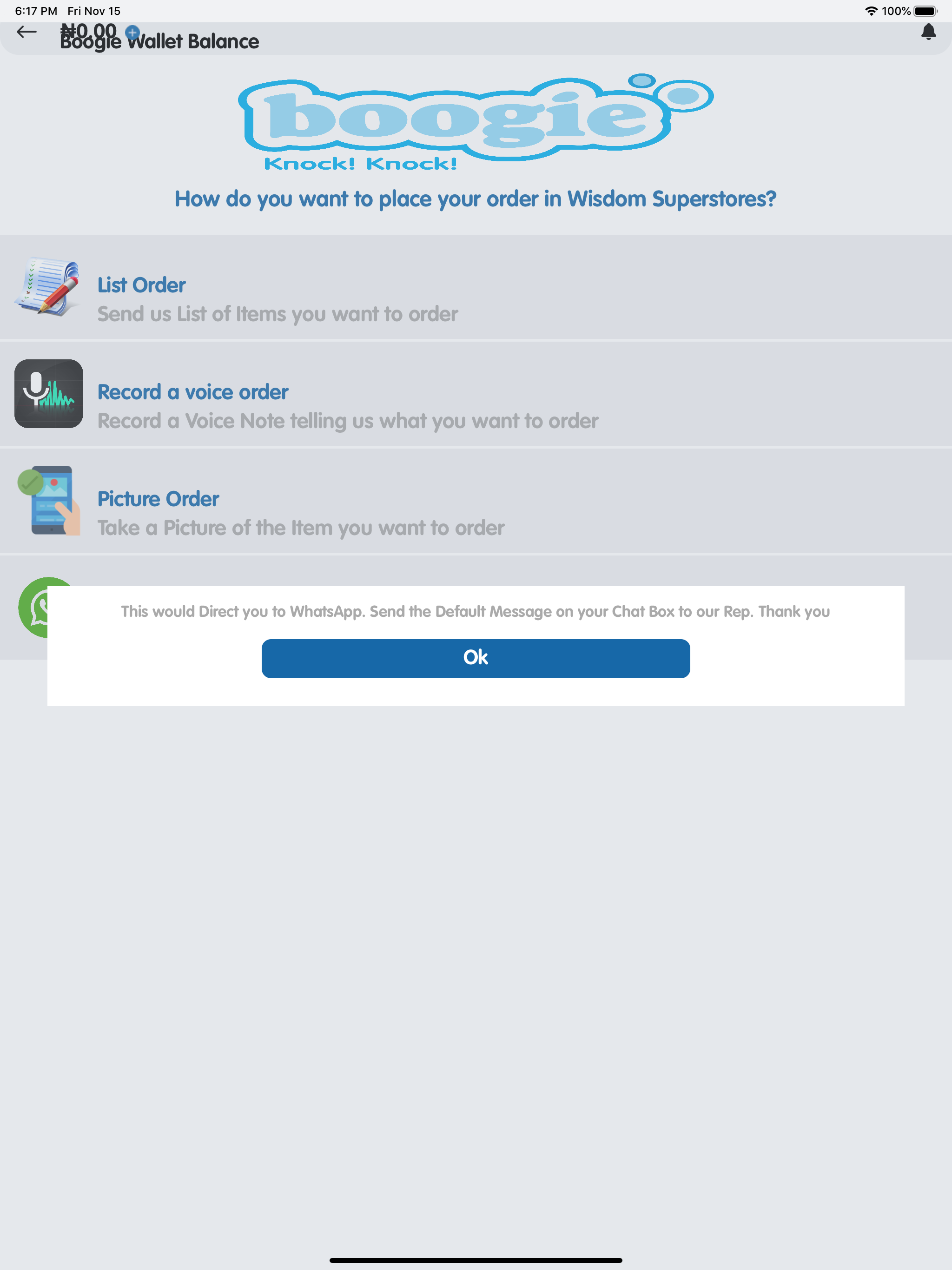 Boogie Shopping App