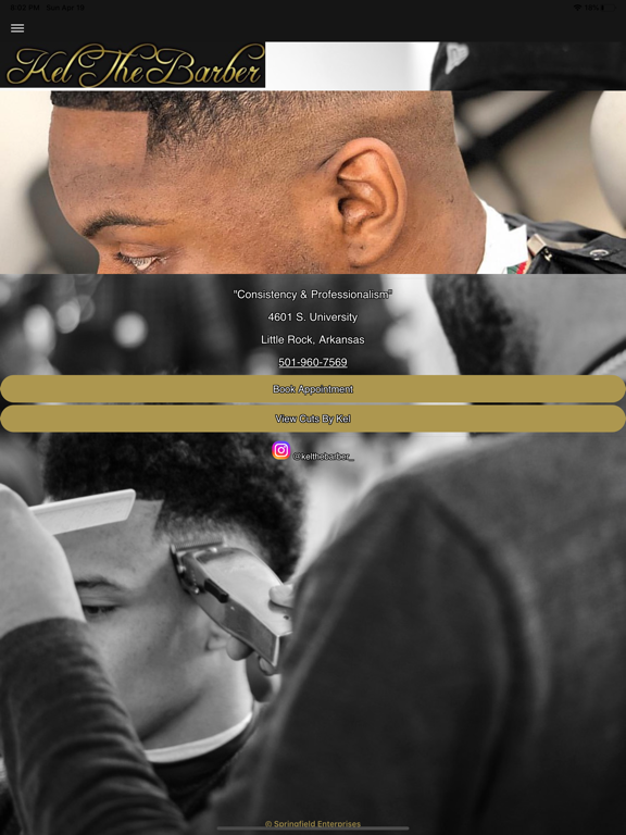Kel The Barber iPad screenshot 9 - Business app
