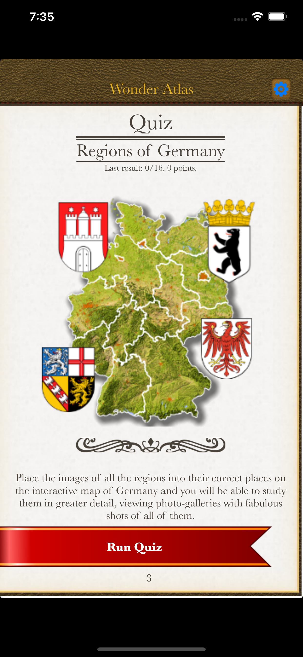 Germany. The Wonder Atlas Quiz